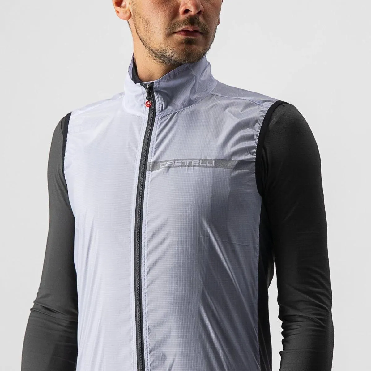 Castelli Squadra Stretch Mens Cycling Jacket (Silver Gray/Dark Gray)