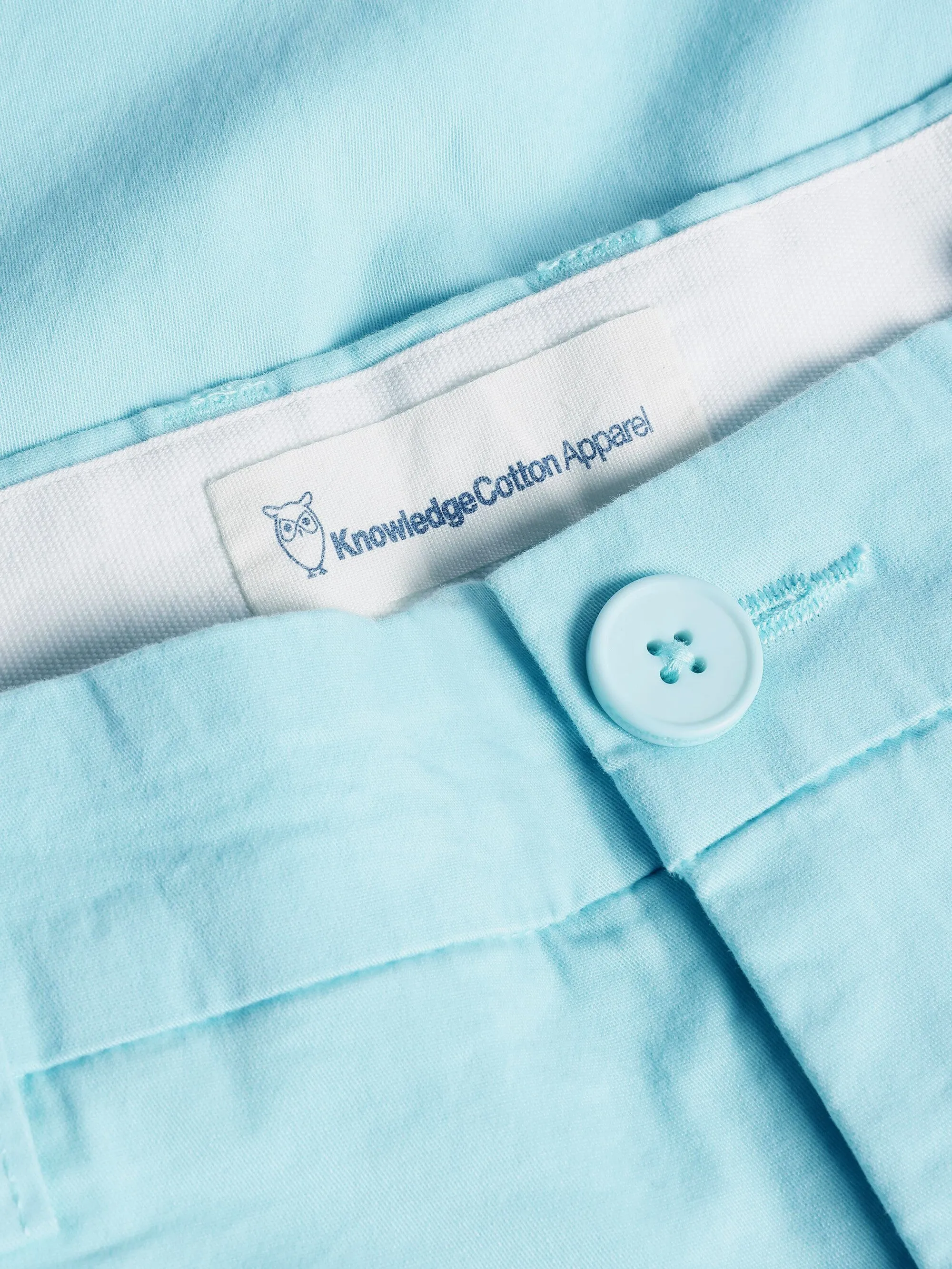 CHUCK regular chino poplin shorts - Aqua-Esque Knowledge Cotton