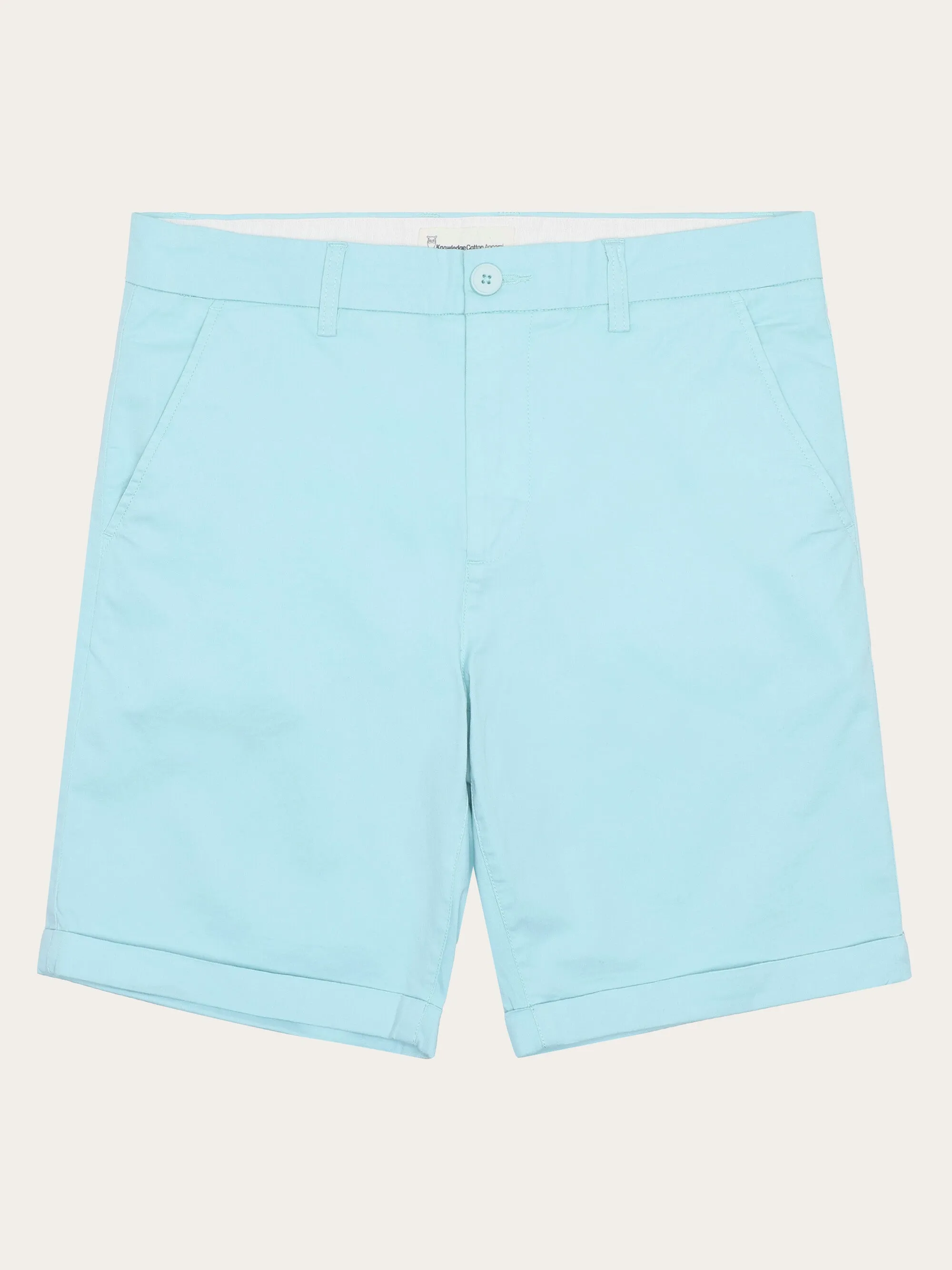 CHUCK regular chino poplin shorts - Aqua-Esque Knowledge Cotton