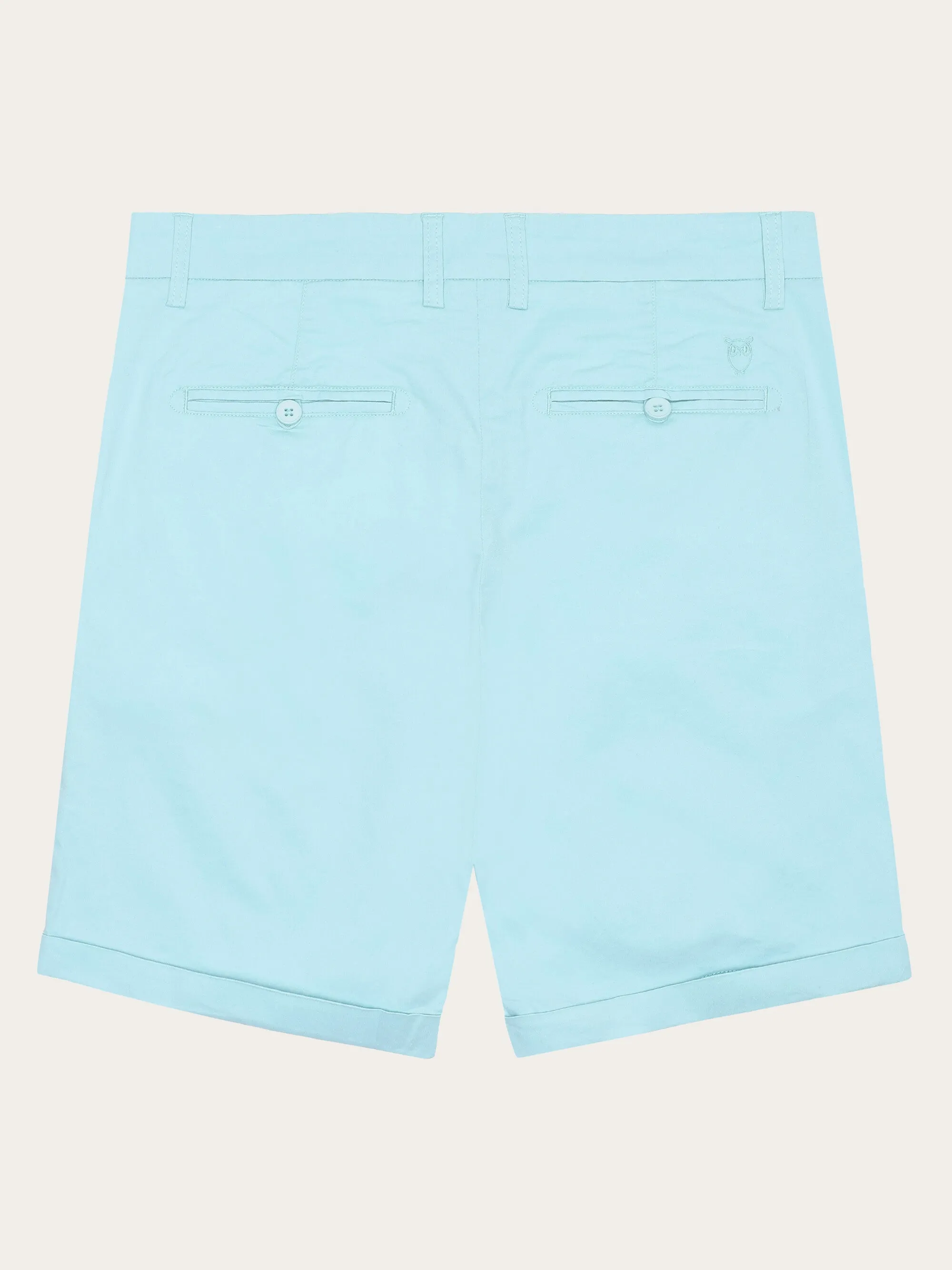CHUCK regular chino poplin shorts - Aqua-Esque Knowledge Cotton