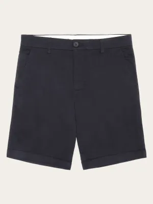 CHUCK regular chino poplin shorts - Black Jet Knowledge Cotton