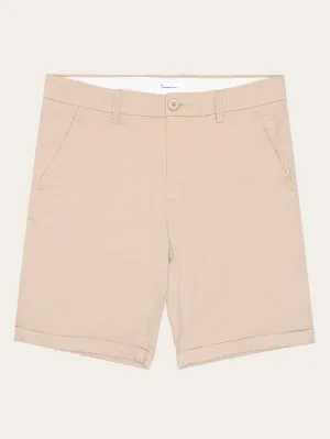 CHUCK regular chino poplin shorts - Light feather gray Knowledge Cotton
