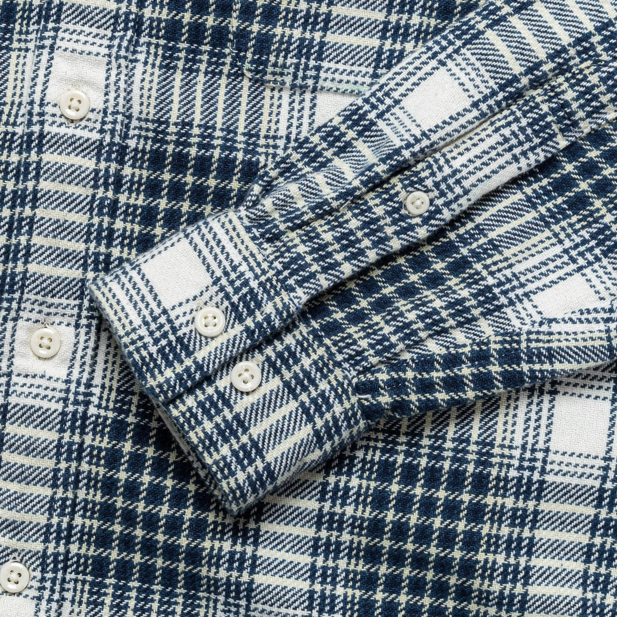 Classic Plaid Work Shirt - Beige Check