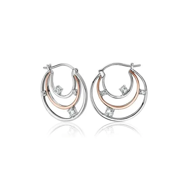 Clogau Awyr Y Nos Hoop Earrings 3SAYNO189