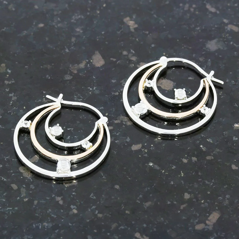 Clogau Awyr Y Nos Hoop Earrings 3SAYNO189