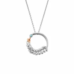 Clogau Lilibet Sky Blue Topaz Circular Pendant and Chain 3SQNM0723