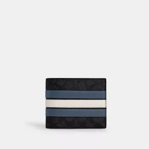 Coach Outlet 3 In 1 Wallet In Signature Canvas With Varsity Stripe