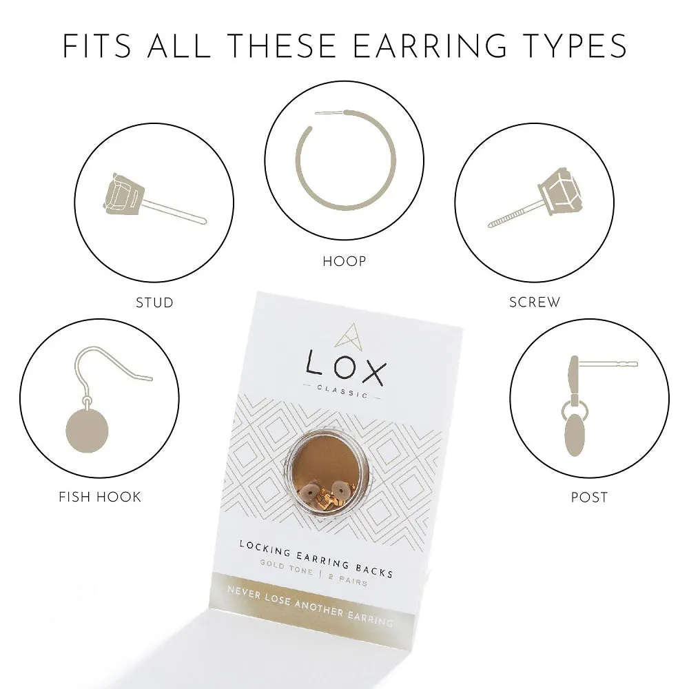Connoisseurs Lox Gold Tone Earring Backs LOX 2YGE