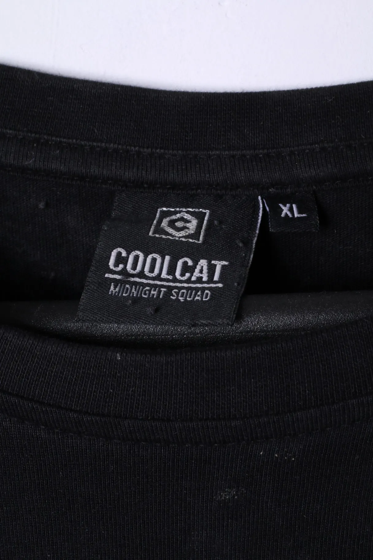 Coolcat Mens XL T- Shirt Black Cotton Graphic Sanda Shiny Nose Top