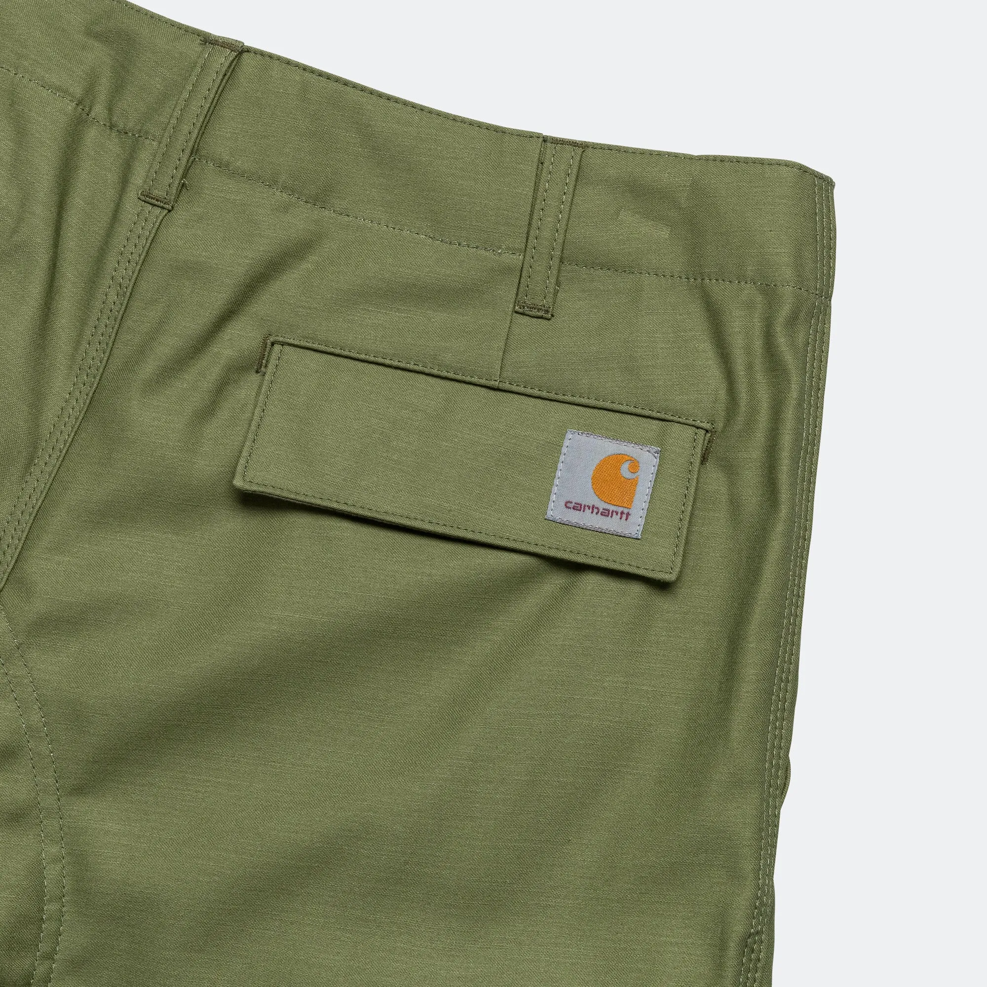 Cotton Backed Satin Shorts x Carhartt - Khaki