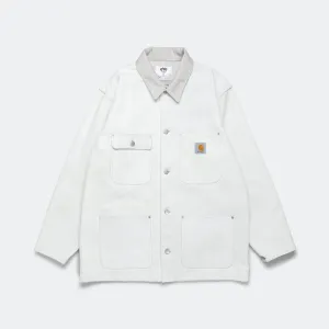 Cotton Denim Foil Print Jacket x Carhartt - Off White/Grey