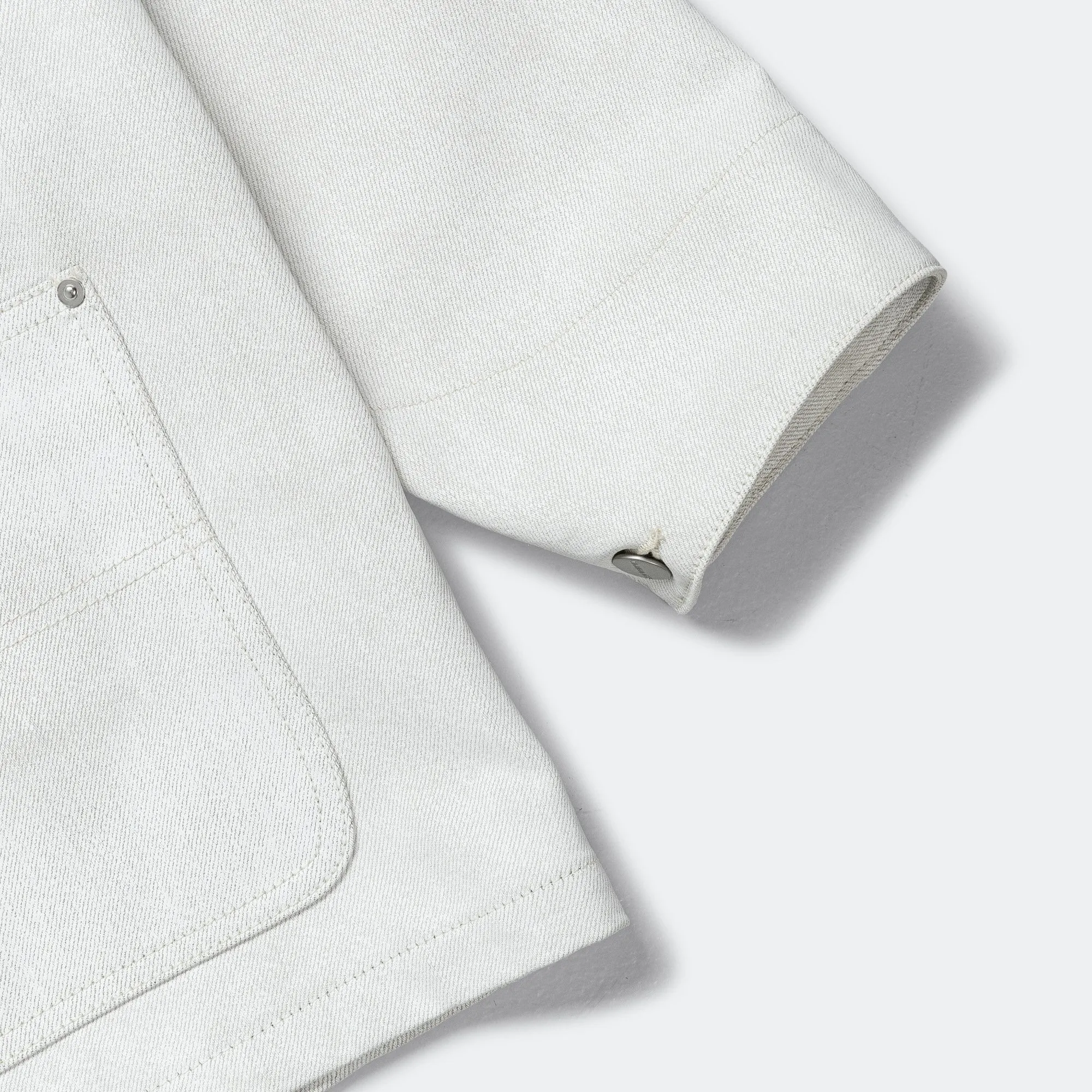 Cotton Denim Foil Print Jacket x Carhartt - Off White/Grey