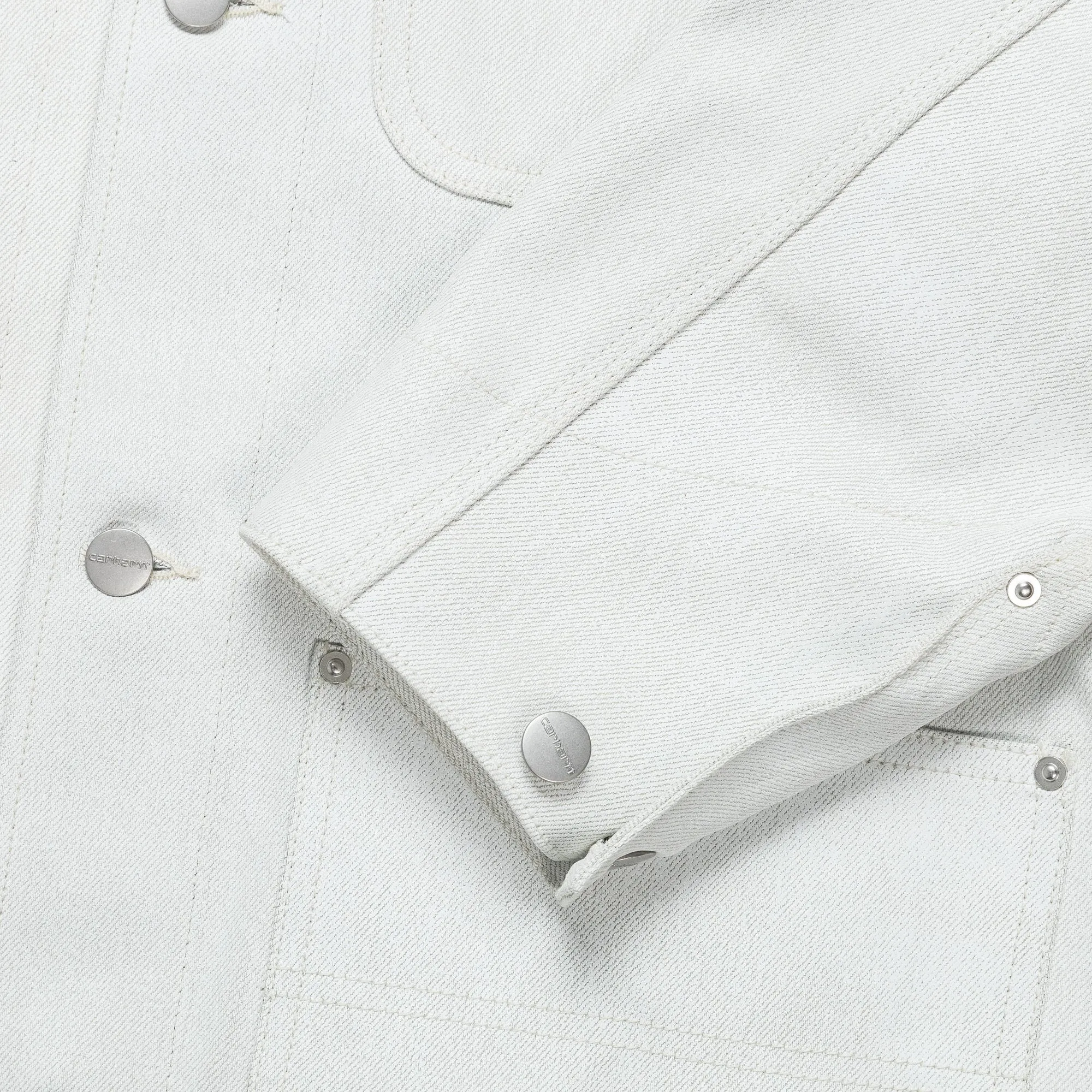 Cotton Denim Foil Print Jacket x Carhartt - Off White/Grey