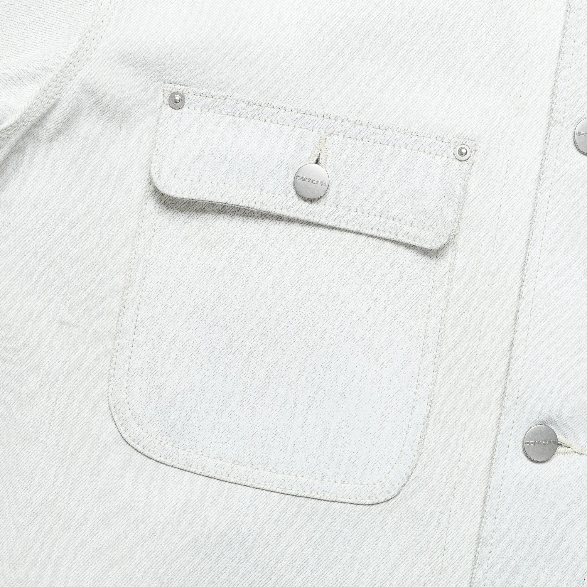 Cotton Denim Foil Print Jacket x Carhartt - Off White/Grey