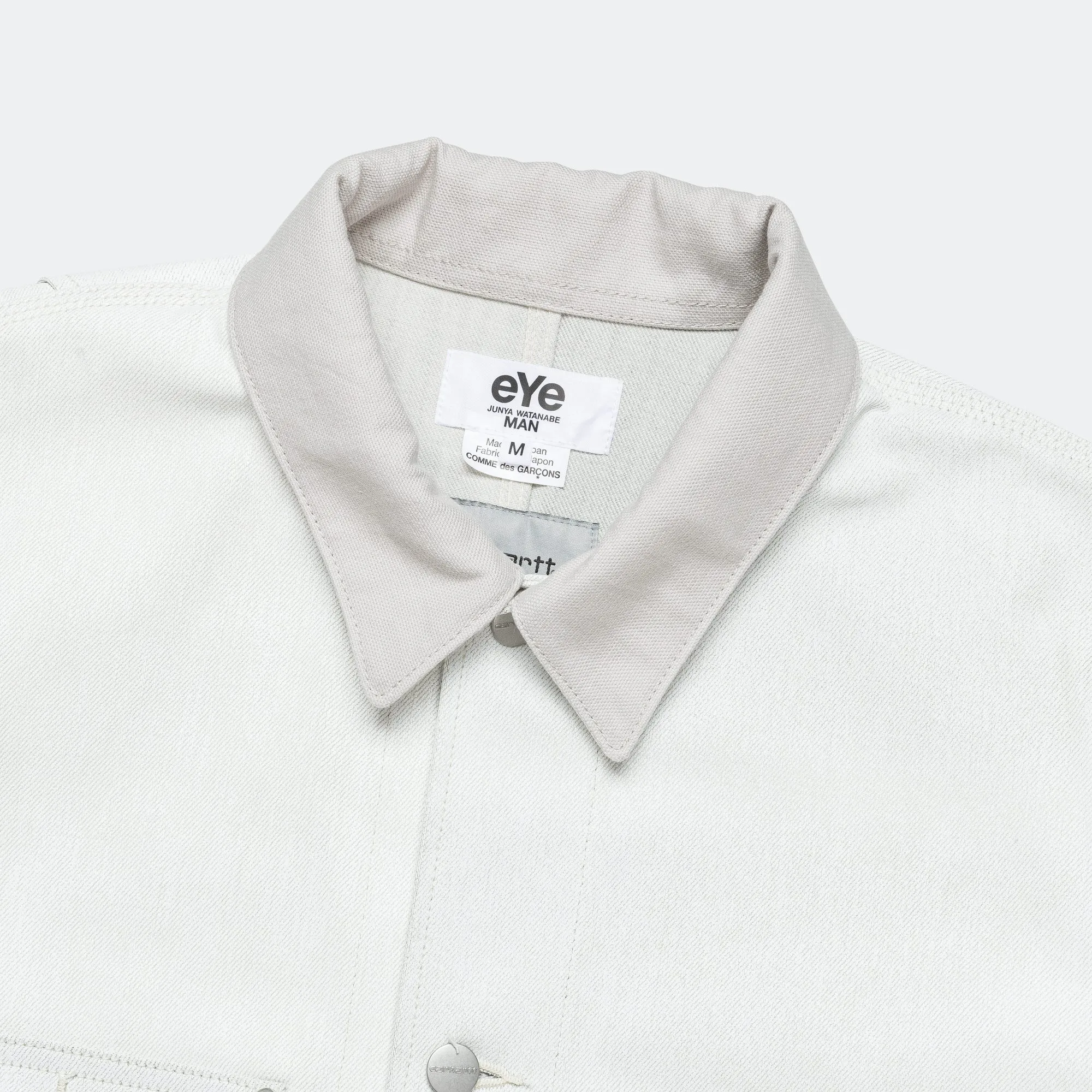 Cotton Denim Foil Print Jacket x Carhartt - Off White/Grey