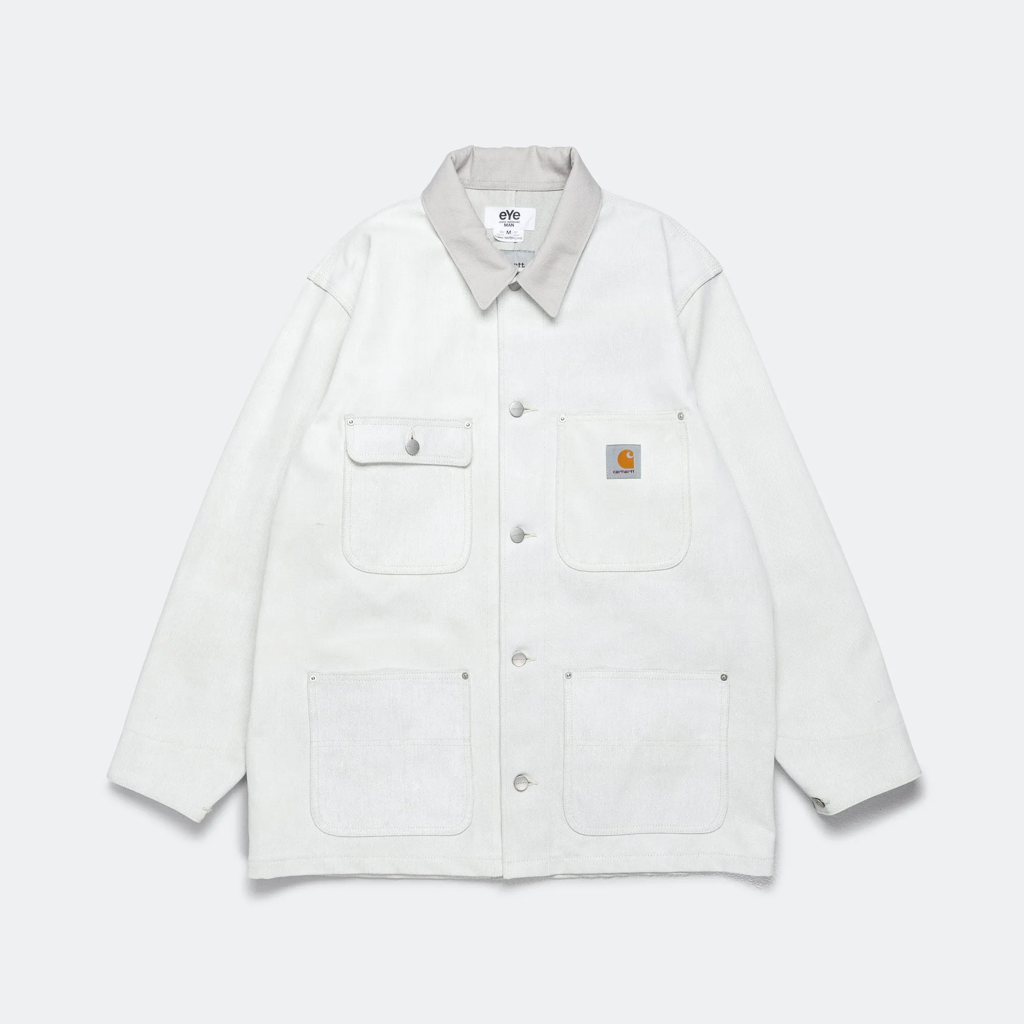 Cotton Denim Foil Print Jacket x Carhartt - Off White/Grey