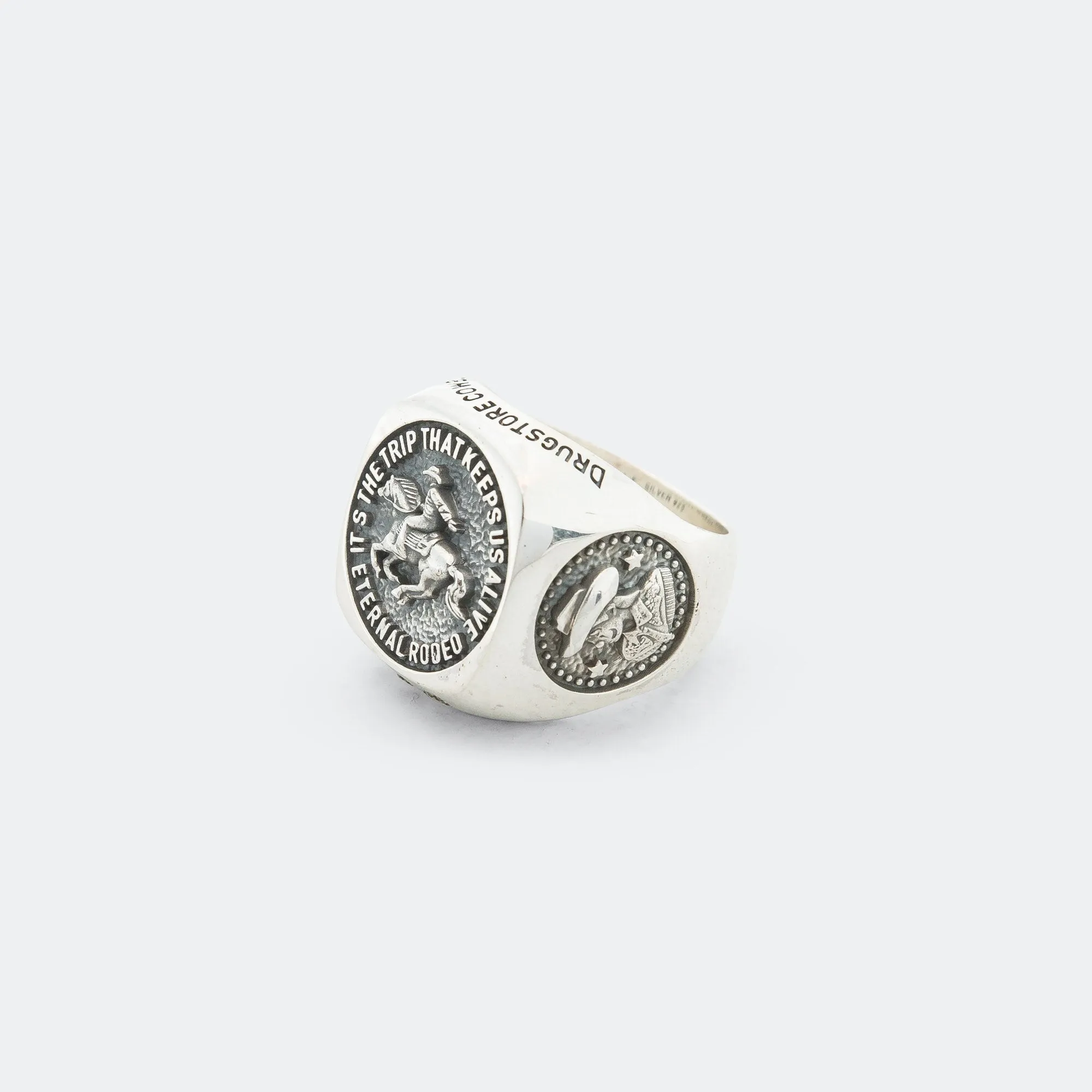 Cowboy Signet Ring - 925 Silver