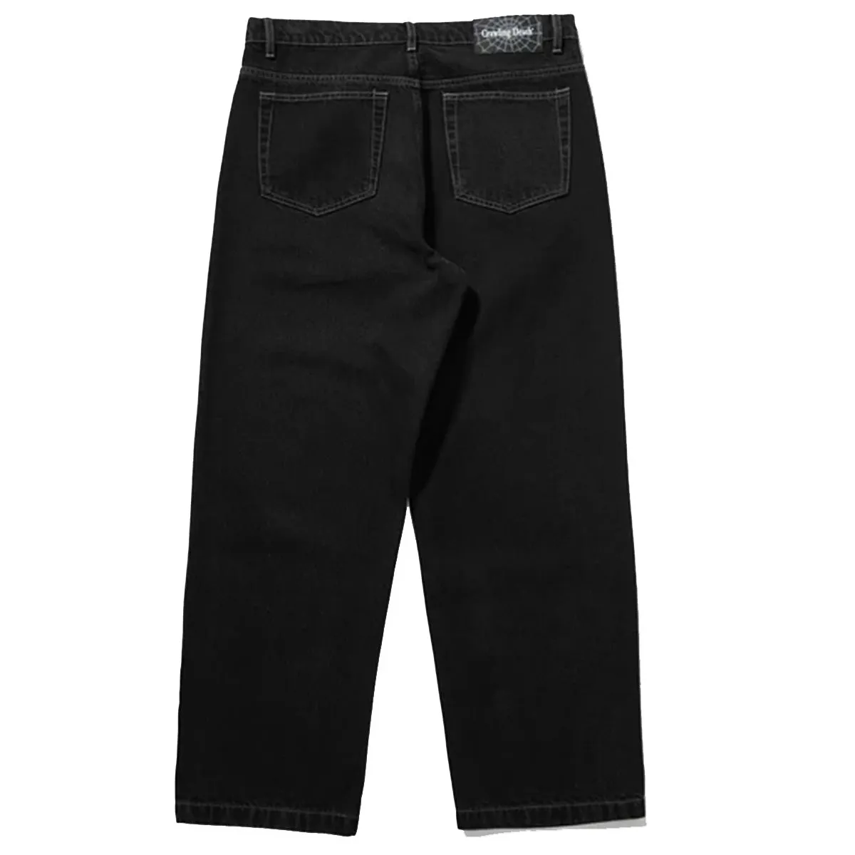 Crawling Death  - Web Denim Jeans Washed Black
