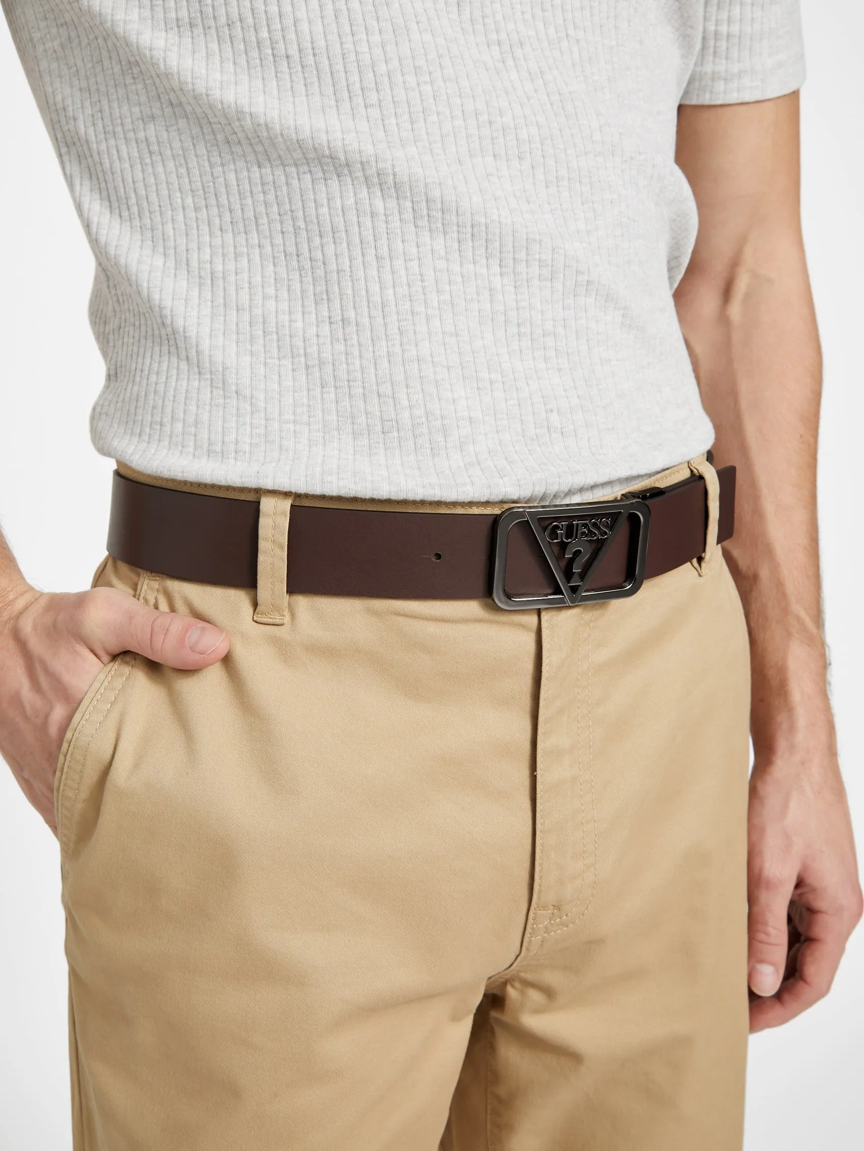 Cutout Logo Plaque Belt