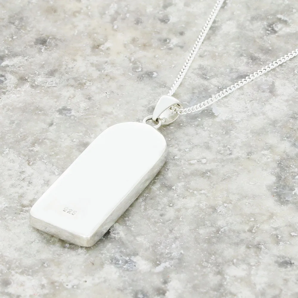 Derbyshire Blue John Arch Shape Pendant And Chain