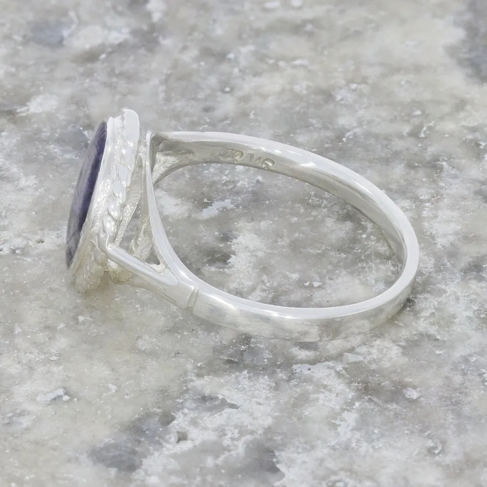 Derbyshire Blue John Sterling Silver Ring
