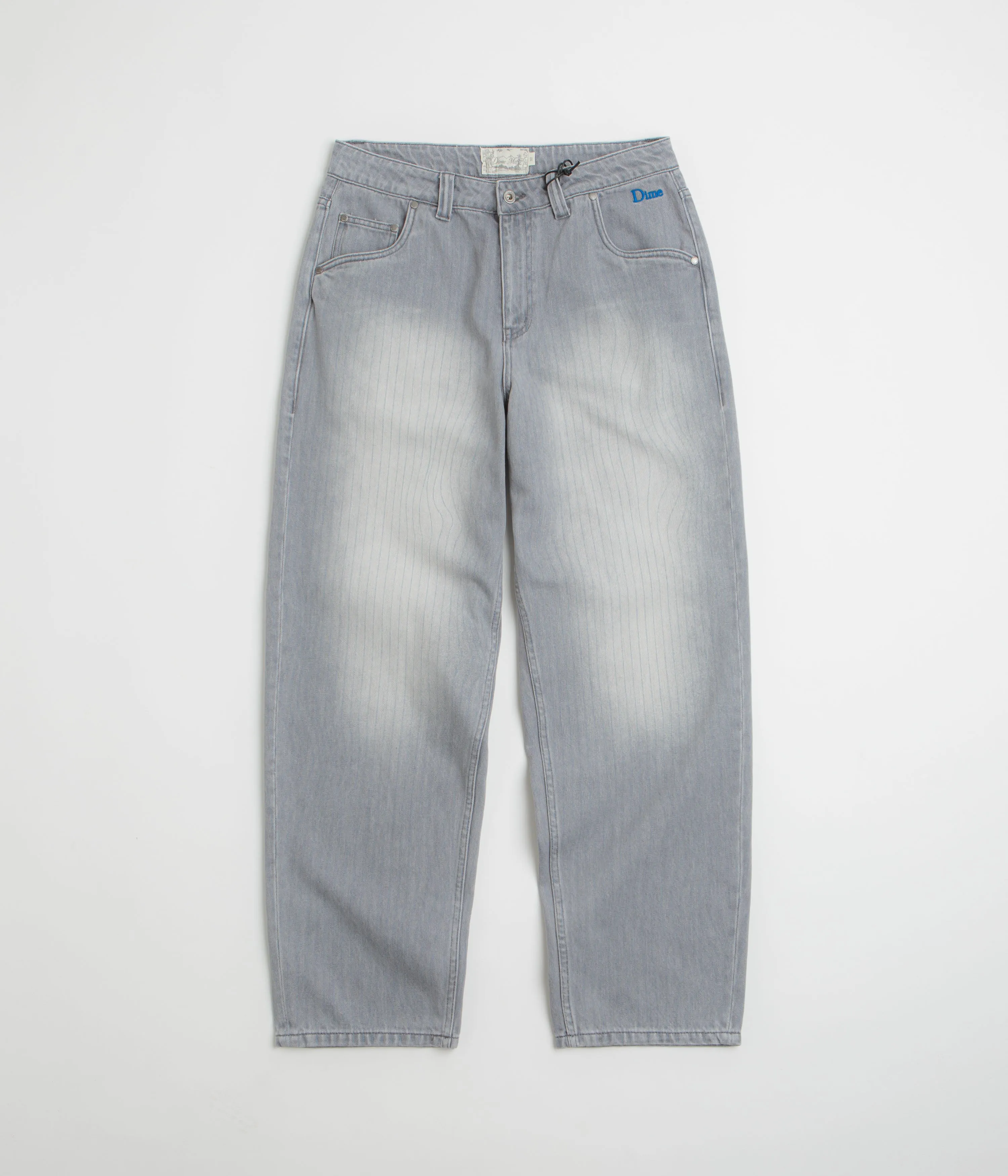 Dime Striped Classic Baggy Denim Pants - Sandblasted Grey