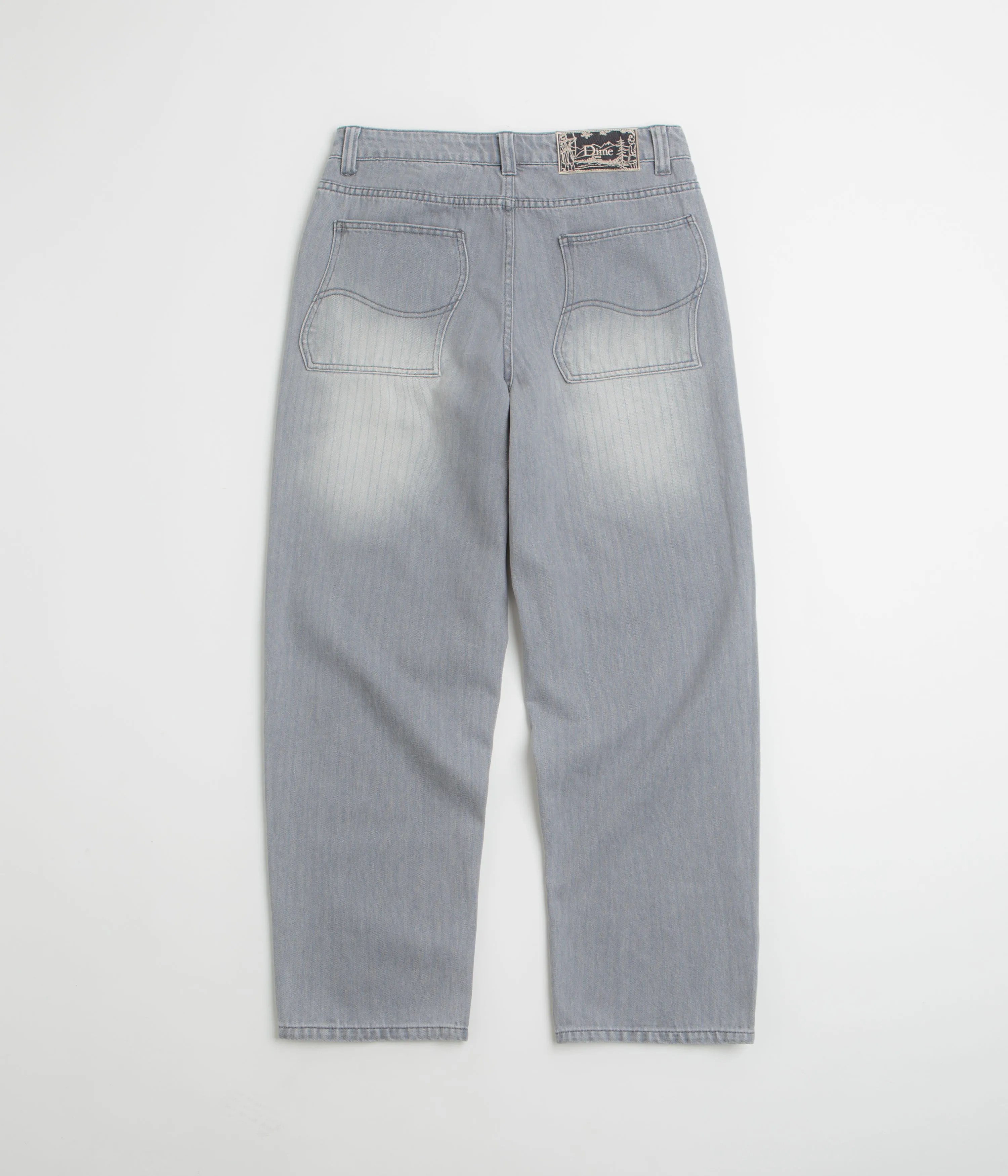 Dime Striped Classic Baggy Denim Pants - Sandblasted Grey