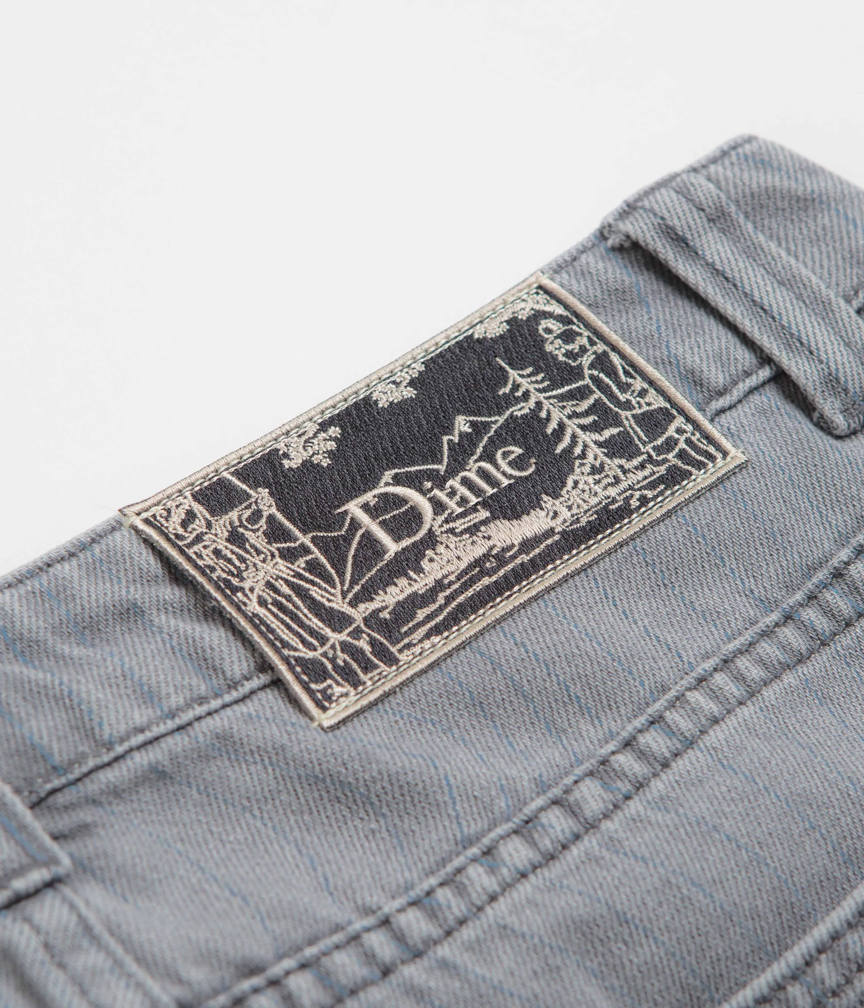 Dime Striped Classic Baggy Denim Pants - Sandblasted Grey