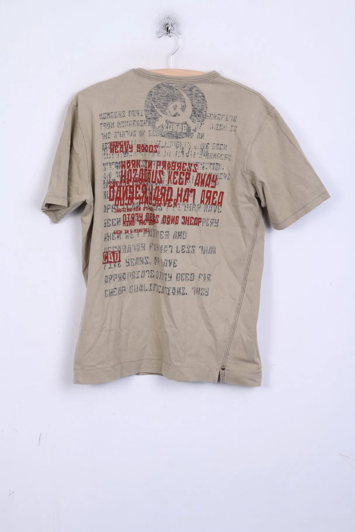 DUCK AND COVER Mens M T-Shirt Cotton Vintage Sand Crew Neck