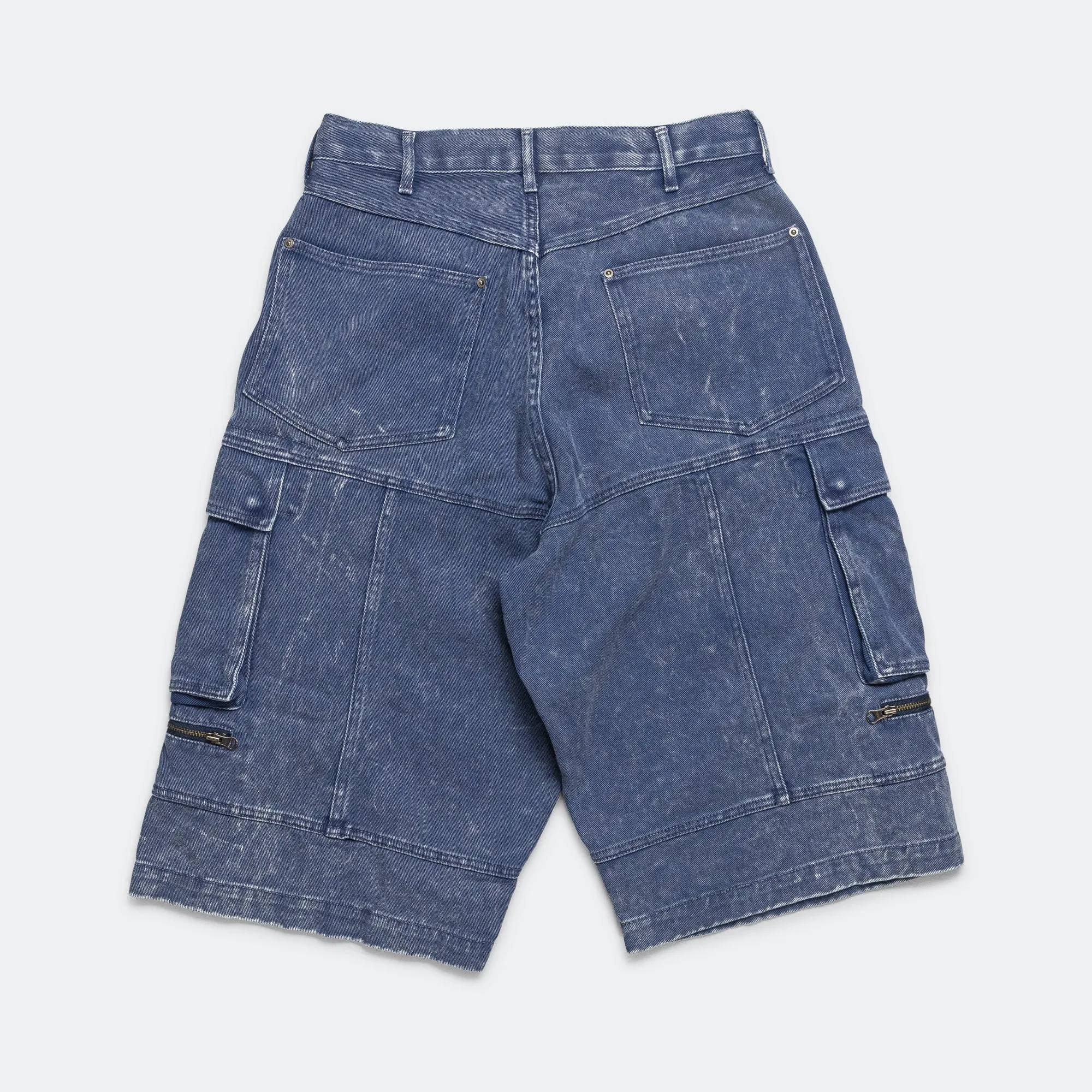 Faded Cargo Shorts - Blue