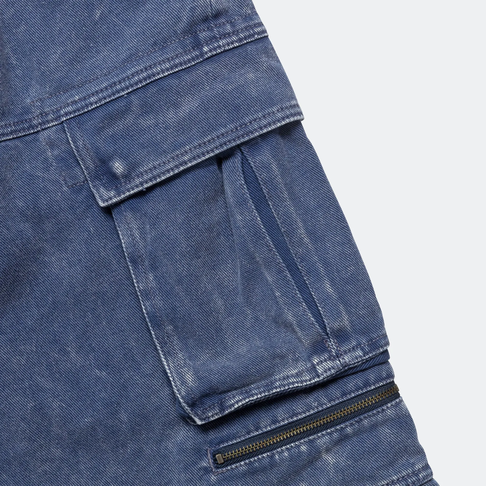 Faded Cargo Shorts - Blue
