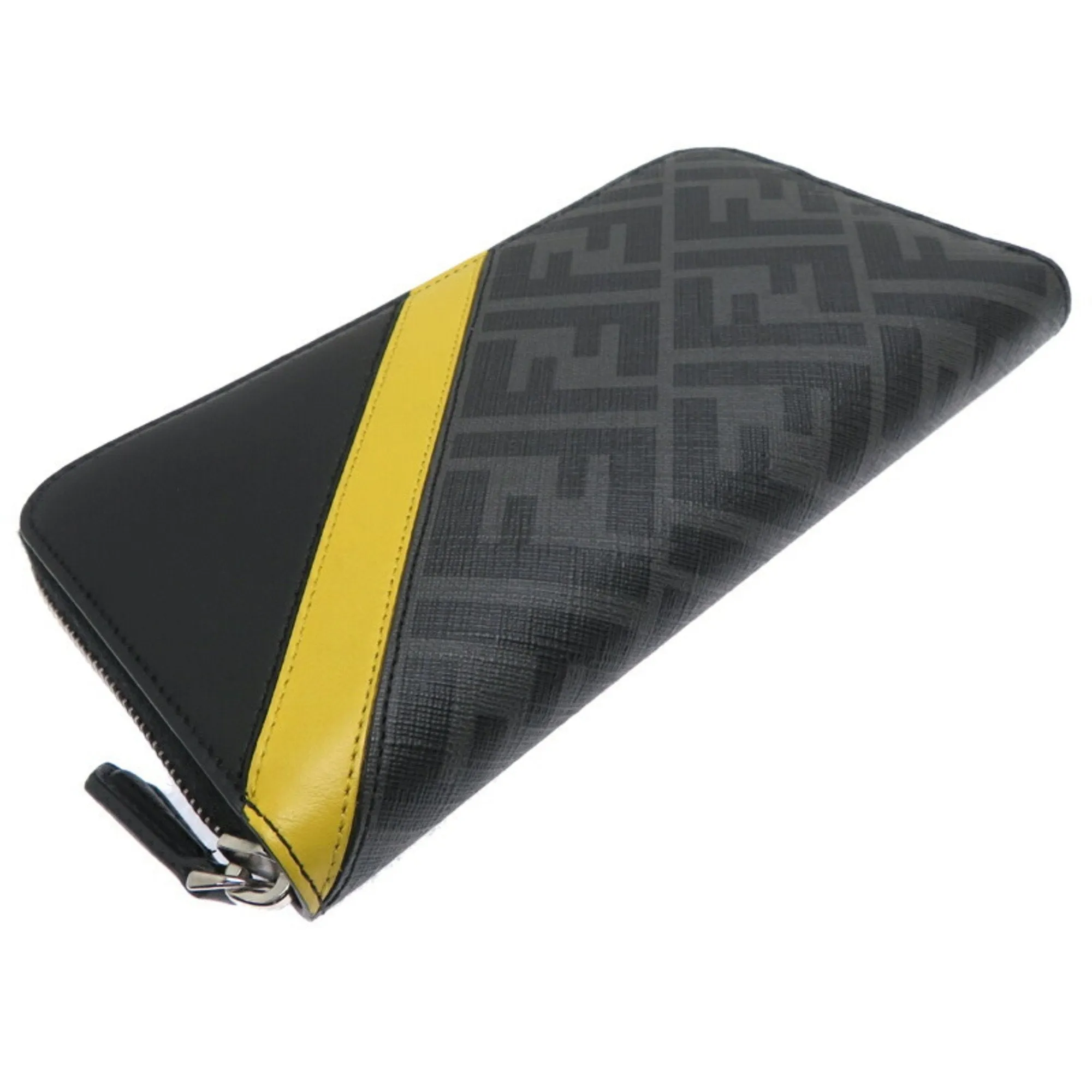 Fendi yellow Pvc Leather Long Wallet (Bi-Fold) (Pre-Owned)