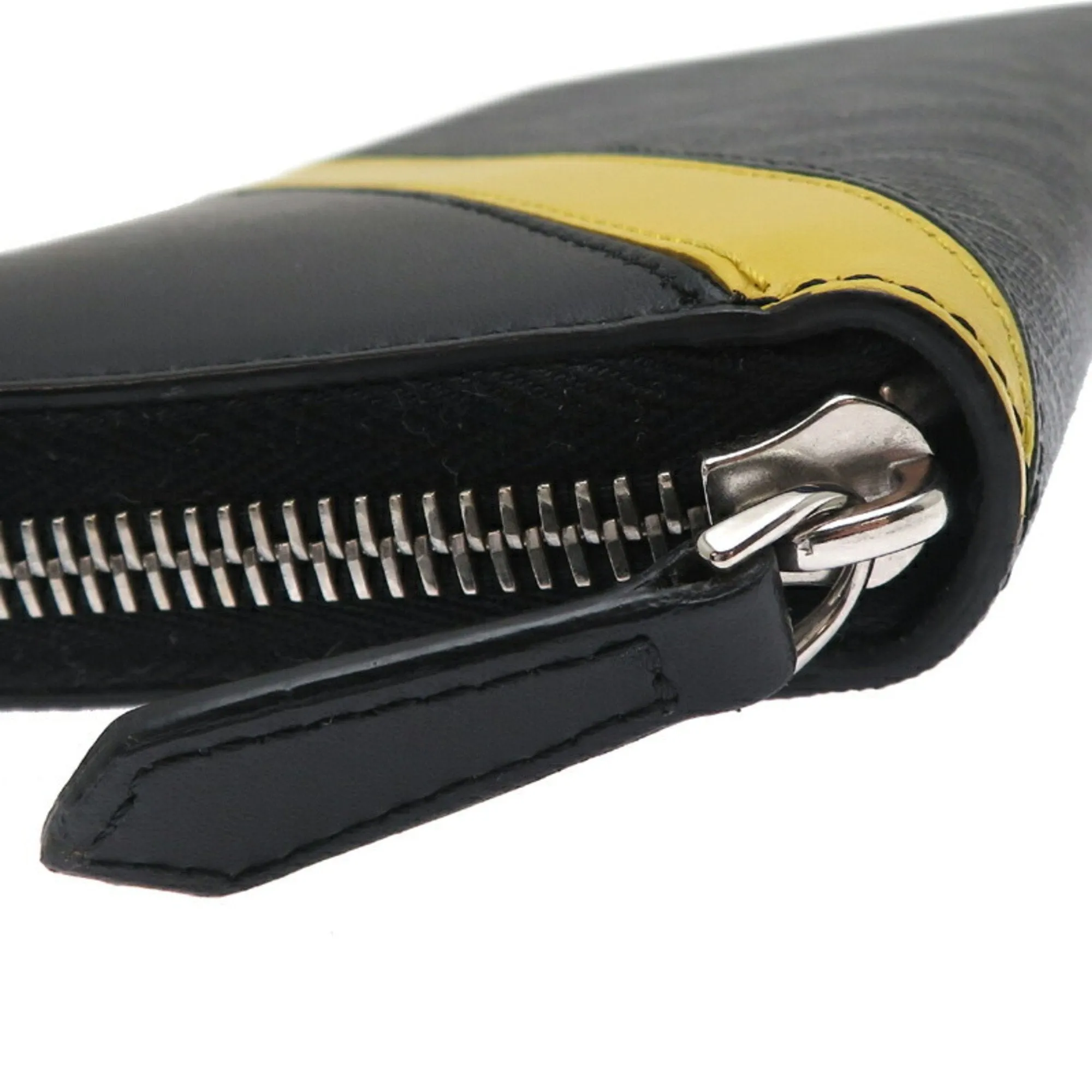 Fendi yellow Pvc Leather Long Wallet (Bi-Fold) (Pre-Owned)