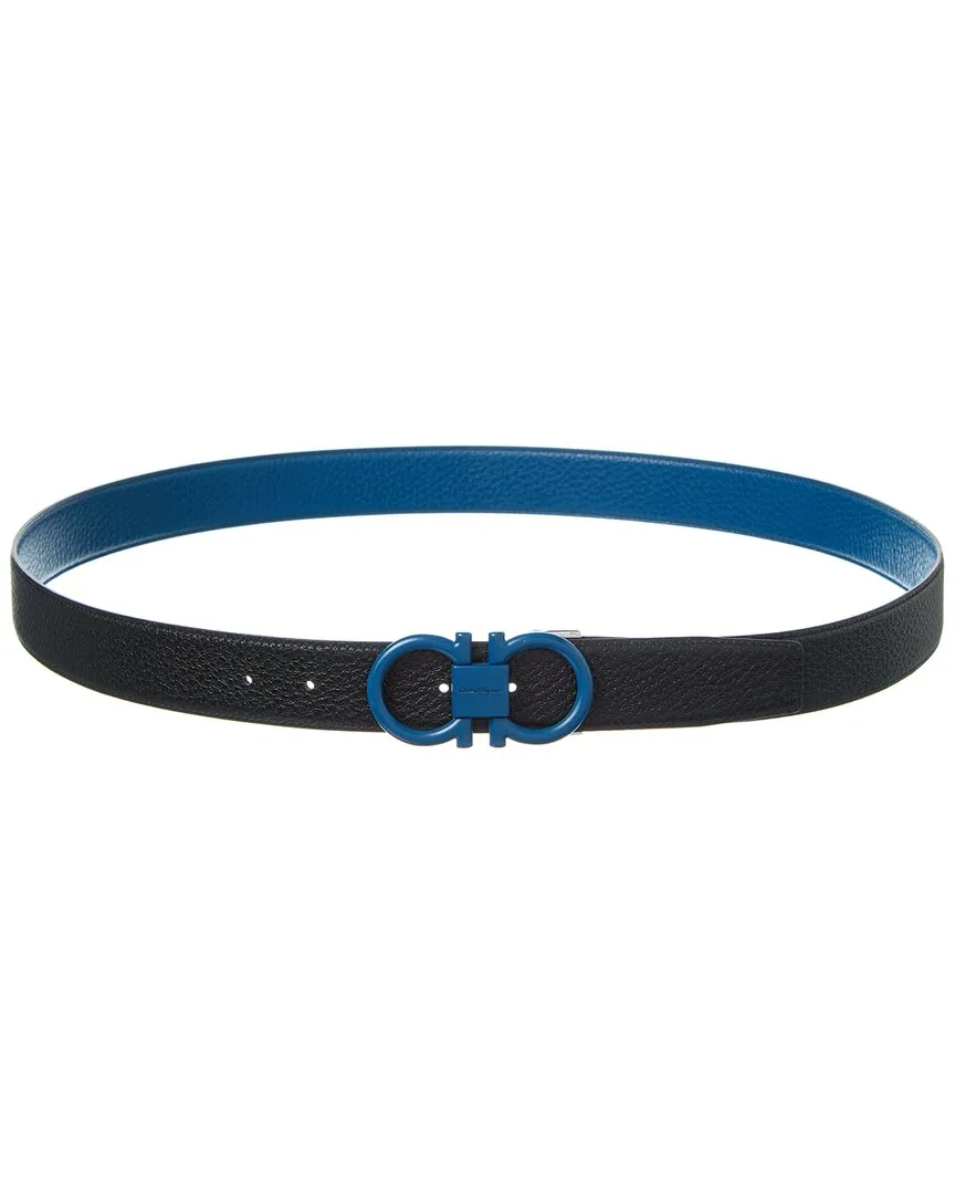 Ferragamo Gancini Reversible & Adjustable Leather Belt