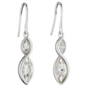 Fiorelli Silver Crystal Drop Earrings E5802C