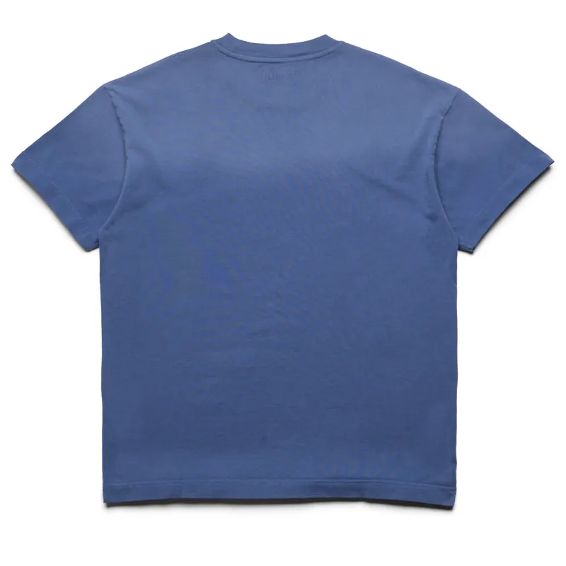Flaneur Washed Puffed Logo Tee - Purple