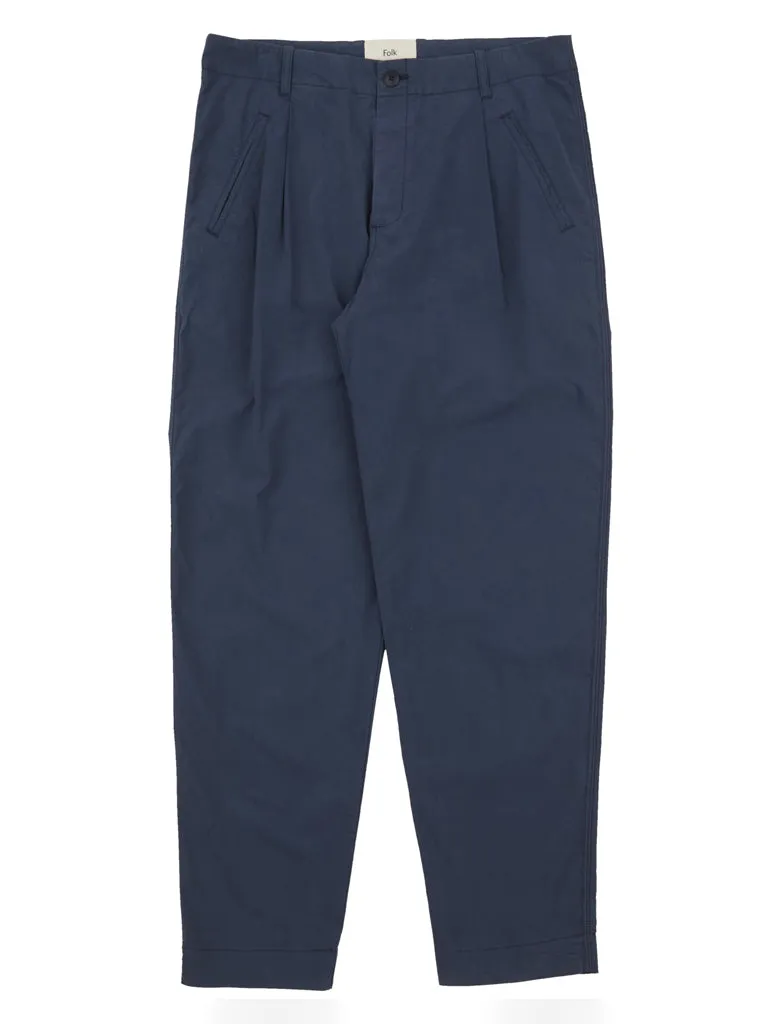 Folk Assembly Pant in Ash Navy Poplin