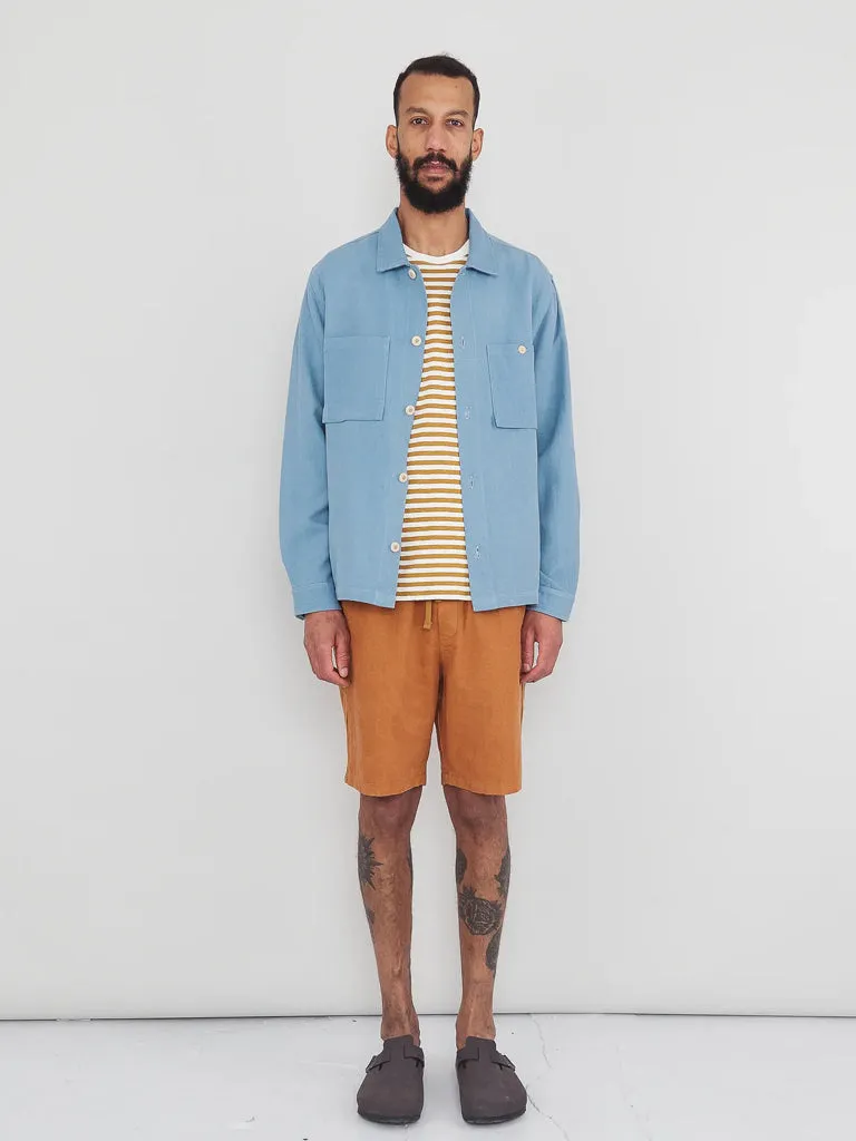 Folk Assembly Shorts in Ochre Cotton Linen Mix