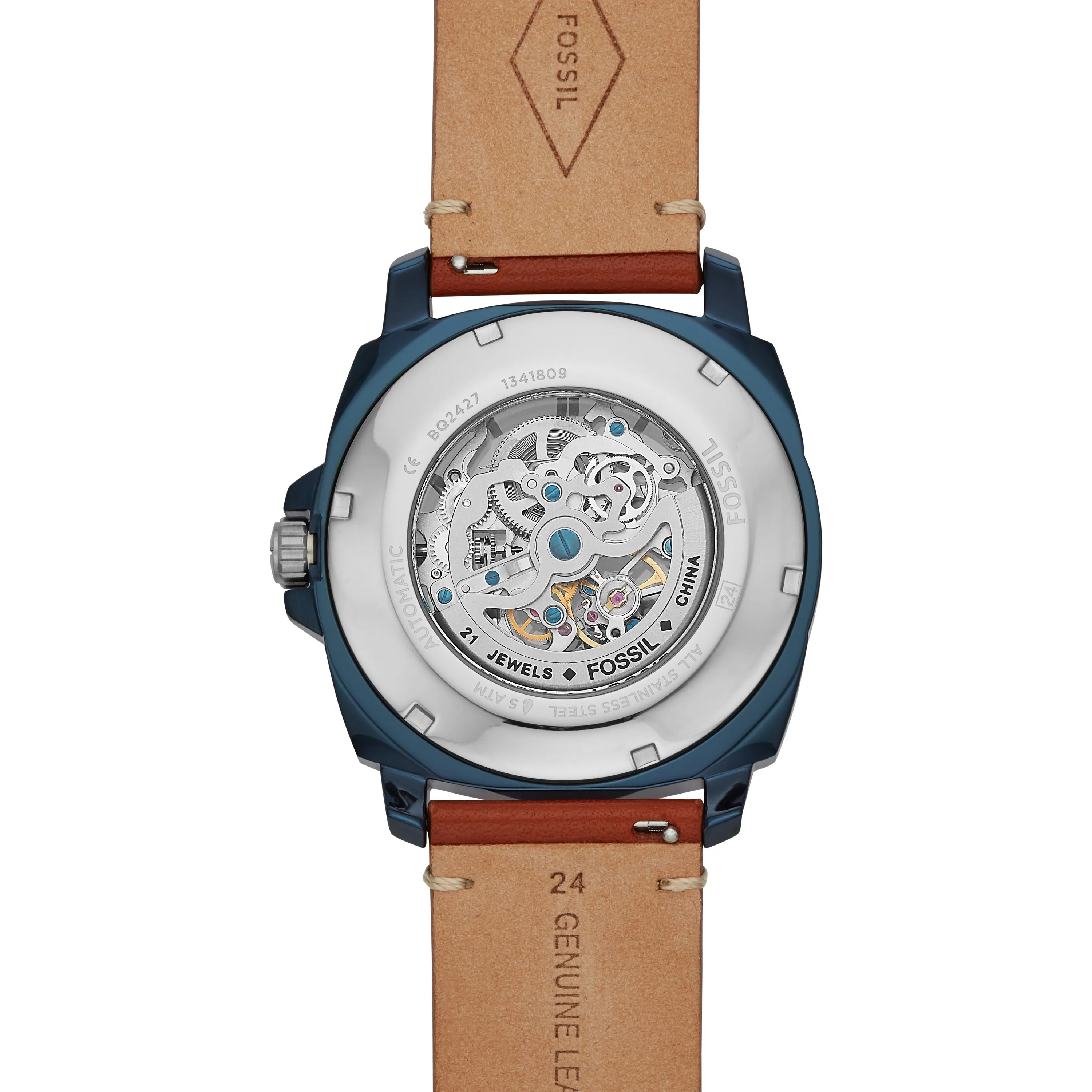 Fossil Men's Privateer Sport Automatic, Blue-Tone Stainless Steel Watch