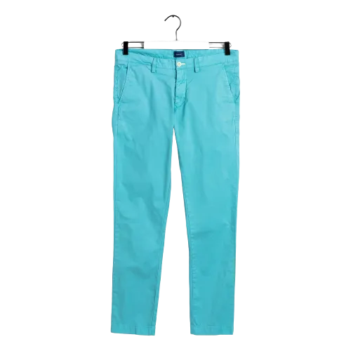 GANT - Slim Fit Sunfaded Chino - Aqua | Mineral Red