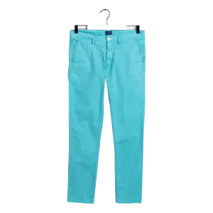 GANT - Slim Fit Sunfaded Chino - Aqua | Mineral Red