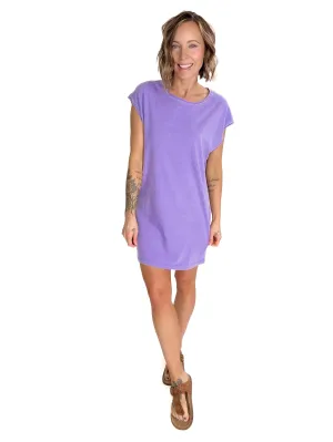 Garland Cotton Mini Dress- WISTERIA