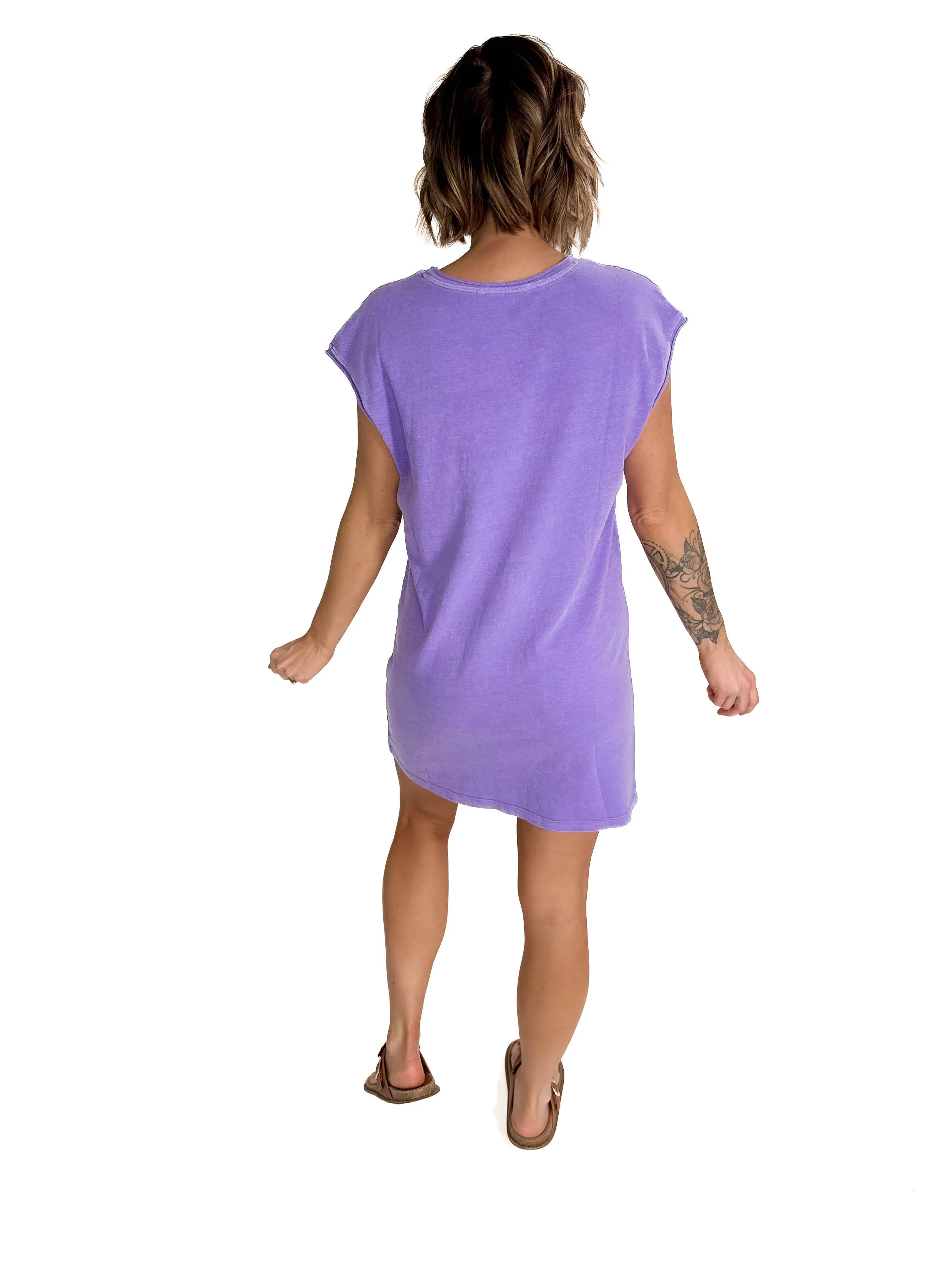 Garland Cotton Mini Dress- WISTERIA