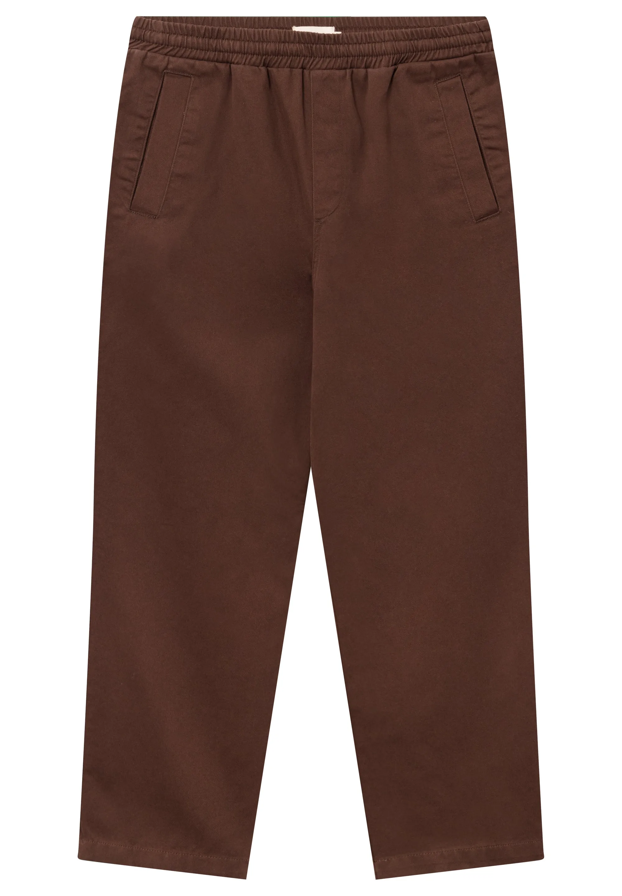 GBDARIUS Organic Cotton Trousers With Elastic Waistband - Sepia Brown Givn Berlin