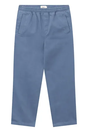 GBDARIUS Organic Cotton Trousers With Elastic Waistband - Steel Blue Givn Berlin