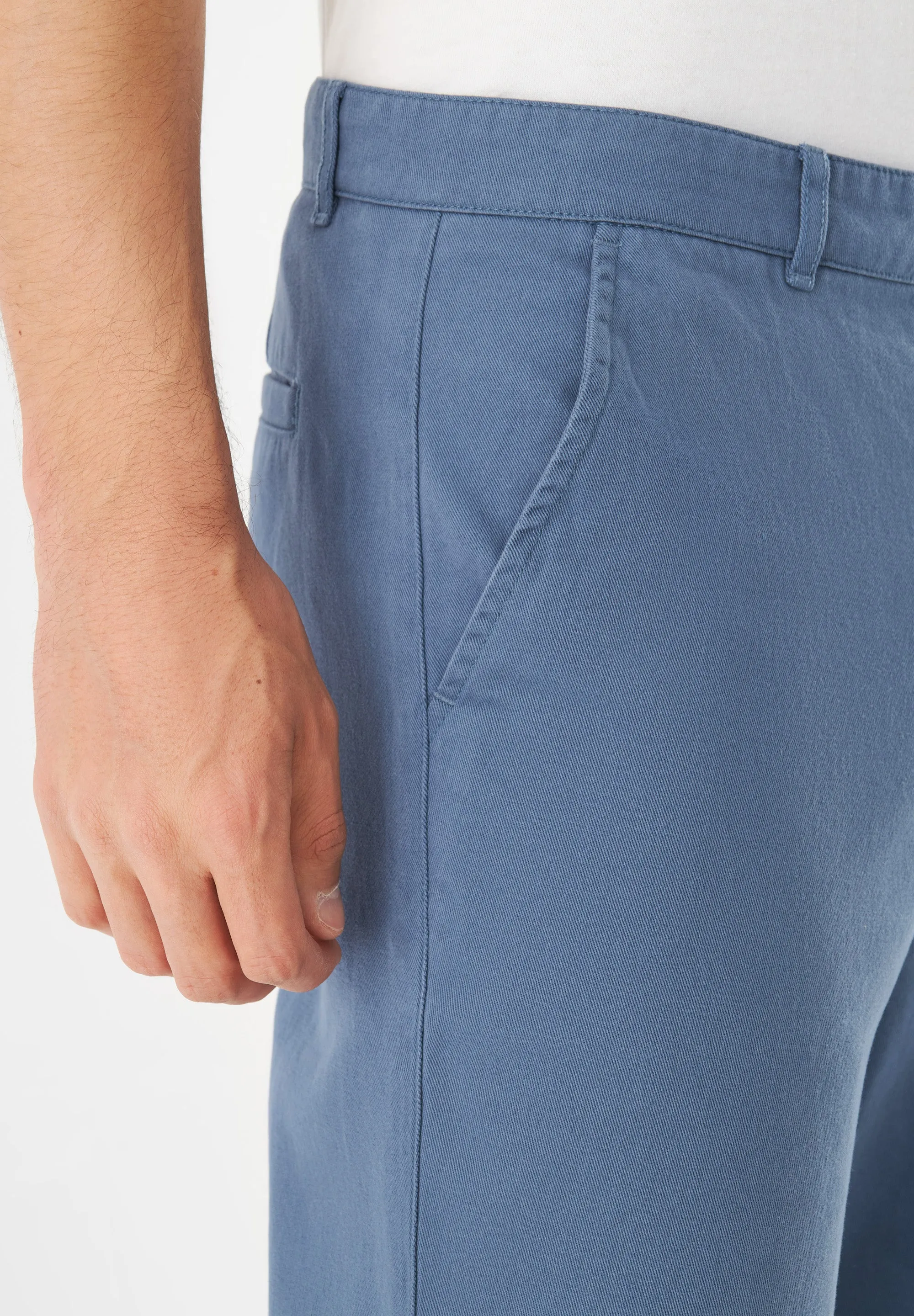 GBDAVE Organic Cotton Trousers - Steel Blue Givn Berlin