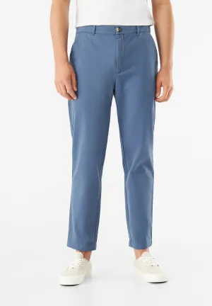 GBDAVE Organic Cotton Trousers - Steel Blue Givn Berlin