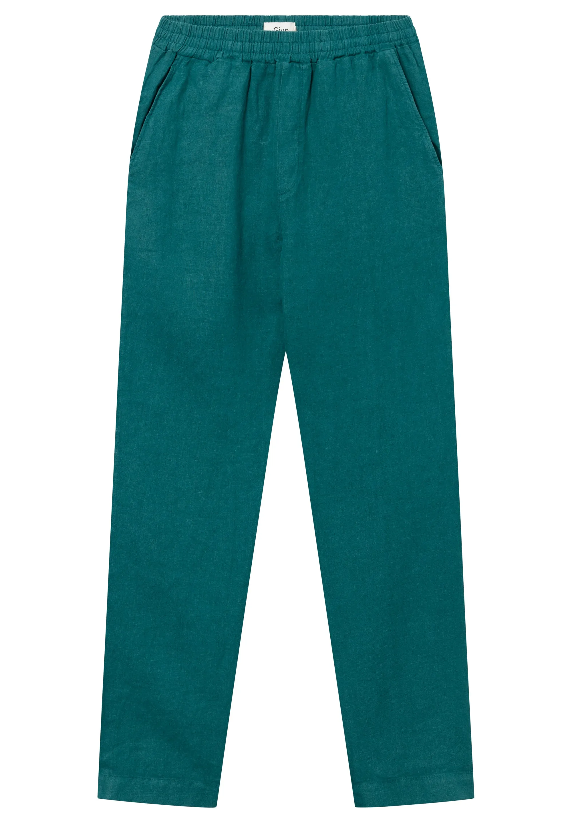 GBERIC Linen Chinos With Elastic Waistband - Malachite Green (Linen) Givn Berlin