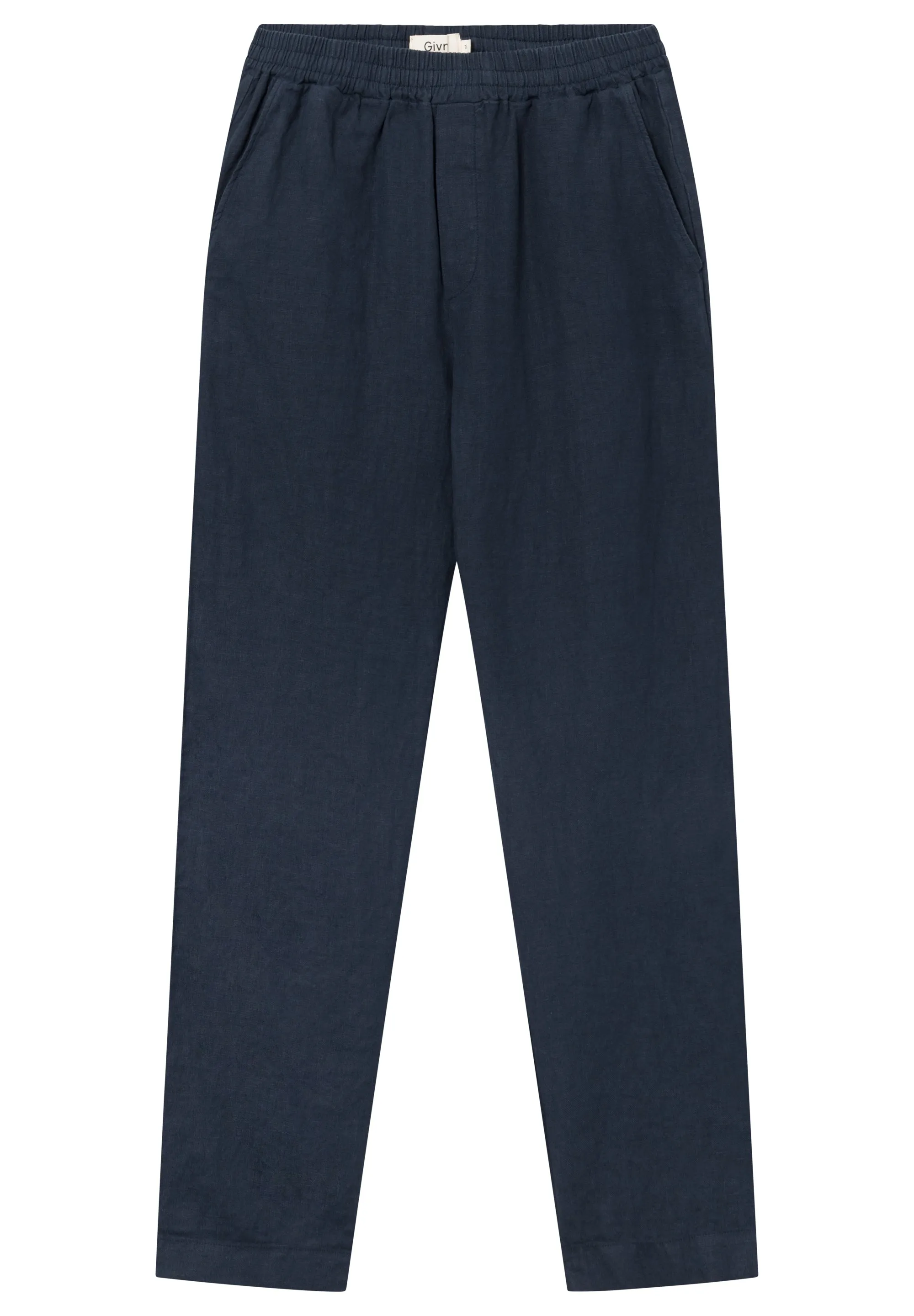 GBERIC Linen Chinos With Elastic Waistband - Midnight Blue (Linen) Givn Berlin