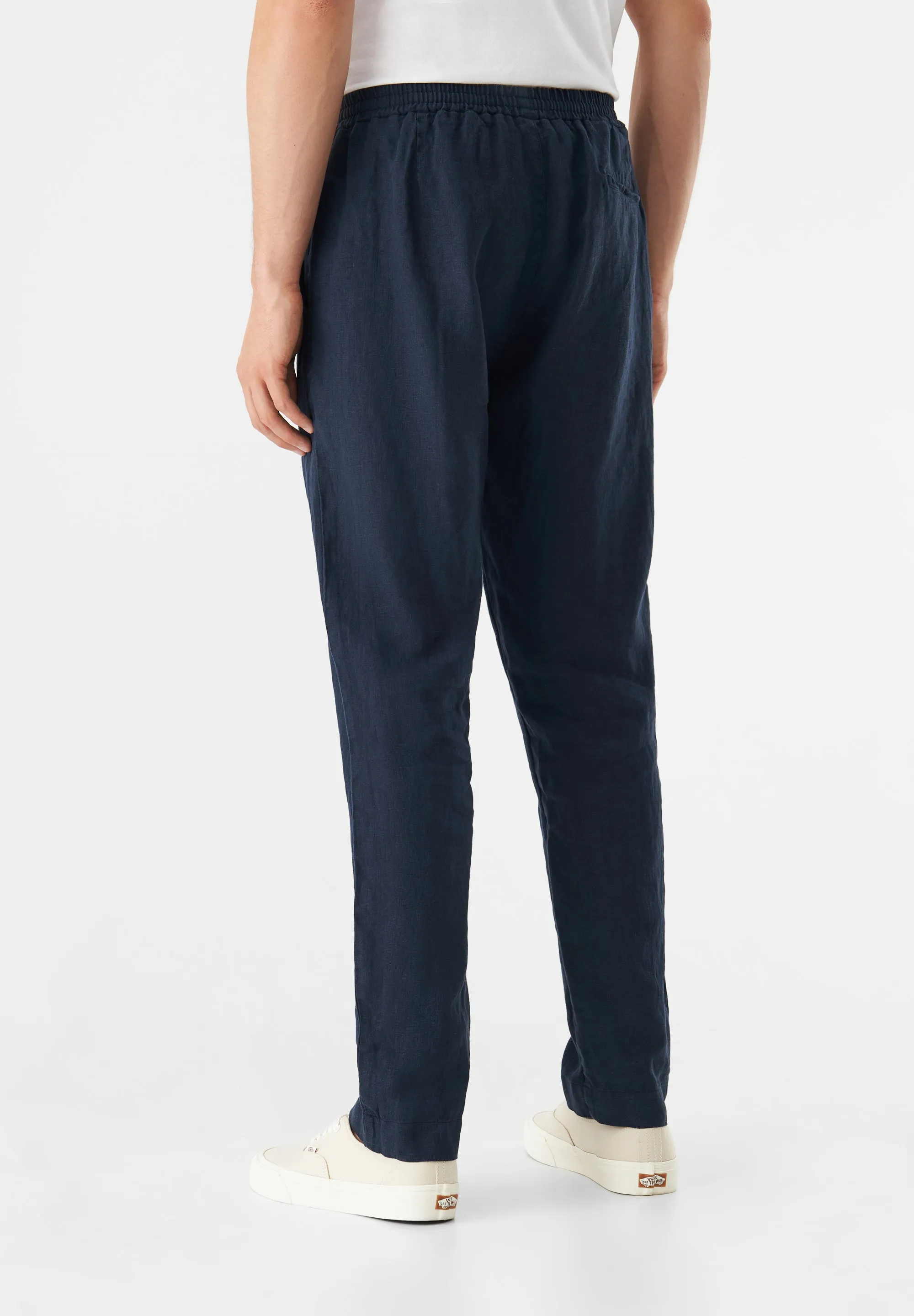 GBERIC Linen Chinos With Elastic Waistband - Midnight Blue (Linen) Givn Berlin